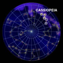Dance cross the night sky with Cassiopeia the Queen